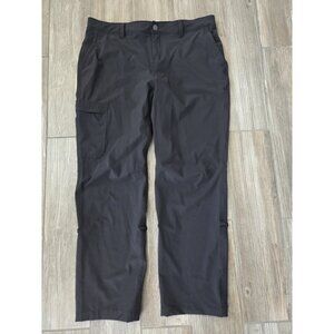 Rei Co-op Mens Hiking Pants Black 34×30 With Adjustable Waist. Lightweight